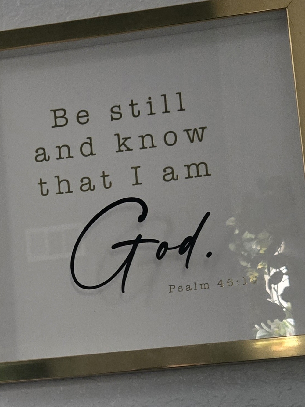Be Still and Know That I Am God Wall Art - Gold and Black
